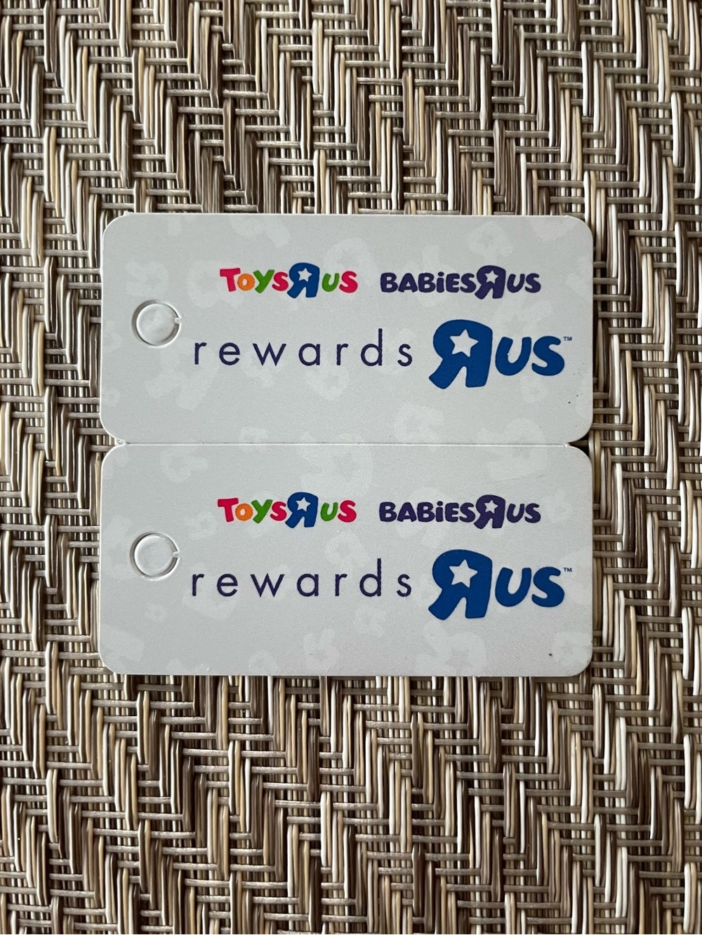 Vintage Toys R US Babies R US Rewards R US Keychain Rewards Cards